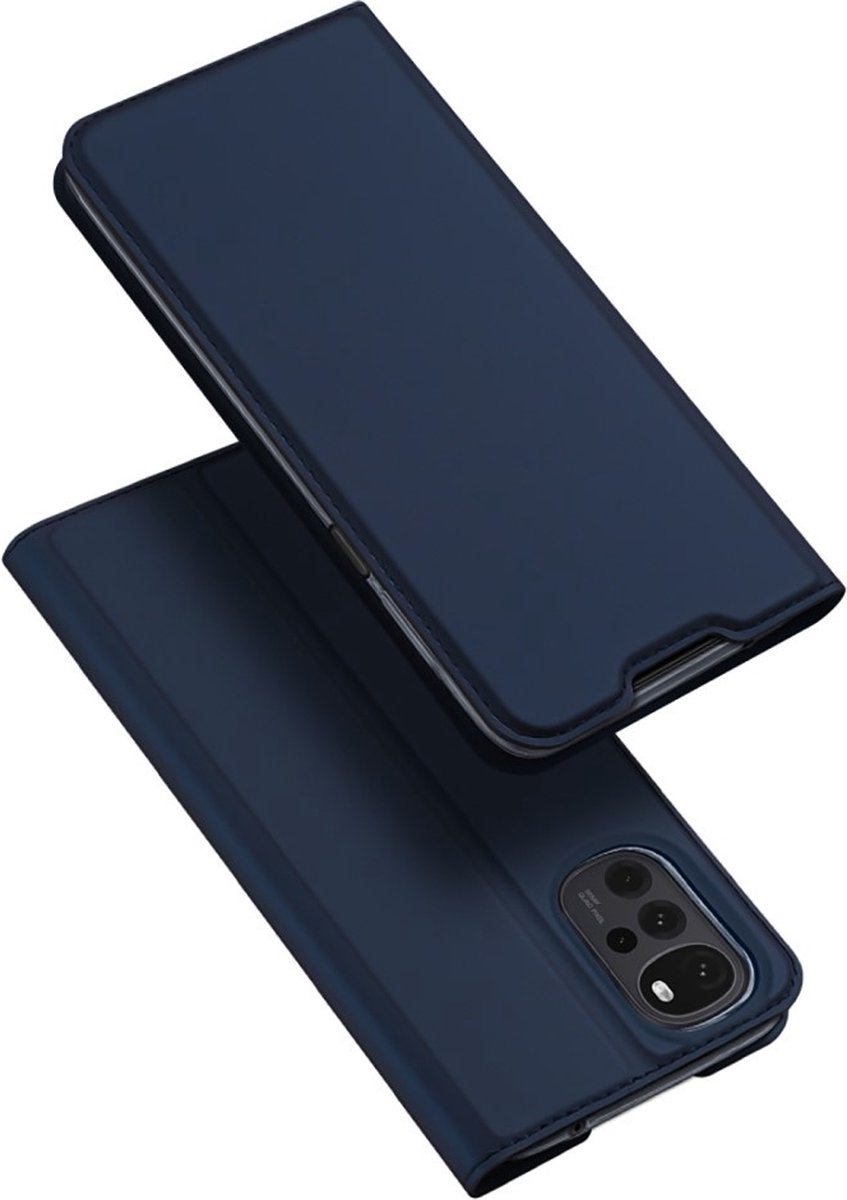 Dux Ducis - Slim bookcase hoes - Geschikt voor Motorola Moto G200 - Blauw