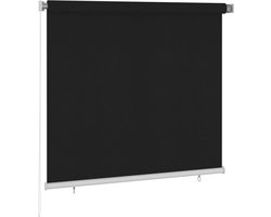 vidaXL - Rolgordijn - voor - buiten - 165(B)x140(H) - cm - zwart