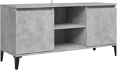 vidaXL - Tv-meubel - met - metalen - poten - 103,5x35x50 - cm - betongrijs