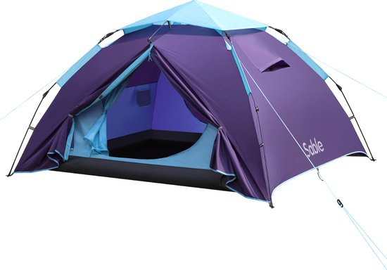 Sable One Touch 3-4 personen tent festivaltent pop-up tent, waterdicht, voor... | bol.com