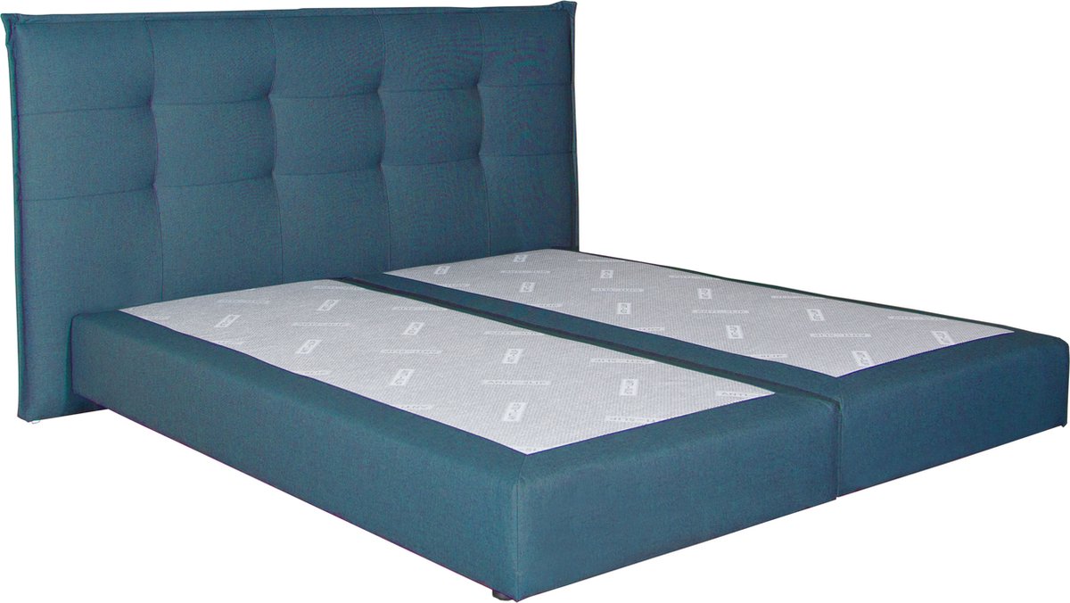Omra George Boxspring 180x210 cm met Topdekmatras Petrol - afbeelding 2