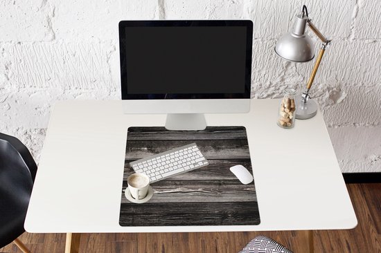 Tapis de souris XXL - Sous-main - Tapis de bureau - Vintage - Bois dur - Design - 60x60 cm - Tapis de souris XXL