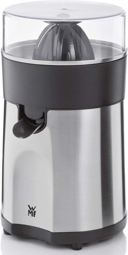 Automatische sinaasappelpers, professionele fruitpers, 120 W commerciële slowjuicer, elektrische citruspers, roestvrij stalen sinaasappelpers, 20 stuks/min, sapopbrengst: 50%~60