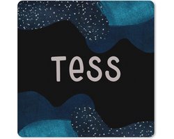 Muismat XXL 80x80 cm - Bureau onderlegger - Bureau mat Tess - Pastel - Meisje - Bureaumat - Gaming mousepad xl - Bureaulegger groot - Computer deskmat