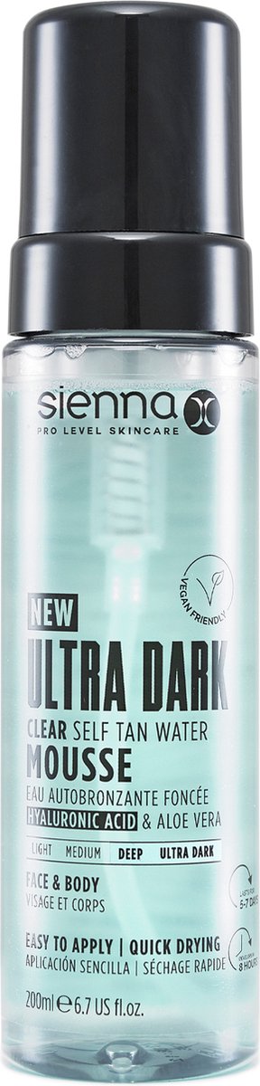 Sienna X Ultra Dark Clear Self Tan Water Mousse