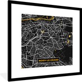 Cadre photo avec affiche - Carte - Plan de ville - Noisy-le-Grand - Carte - France - 40x40 cm - Cadre pour affiche