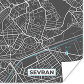 Poster Sevran - Frankrijk - Kaart - Stadskaart - Plattegrond - 30x30 cm