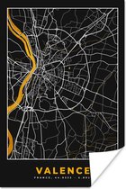 Poster Plattegrond – Kaart – Stadskaart – Frankrijk – Valence - 20x30 cm