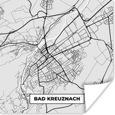 Poster Stadskaart - Bad Kreuznach - Kaart - Duitsland - Plattegrond - 50x50 cm