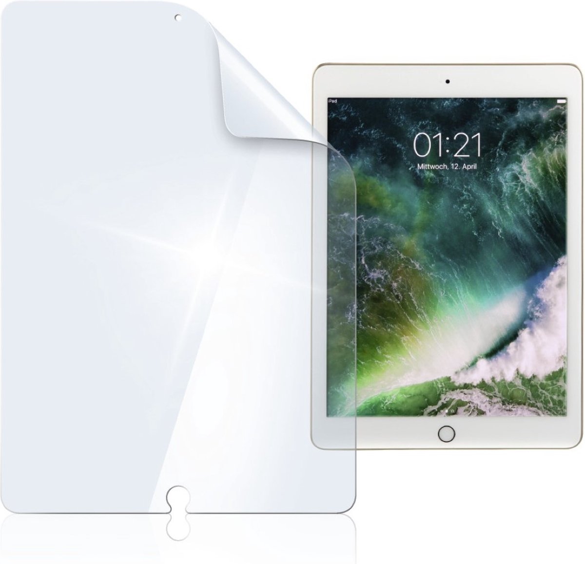 ScreenSafe High Definition Hydrogel screensprotector Apple iPad 9.7 (2018) Slagvast (AAA)