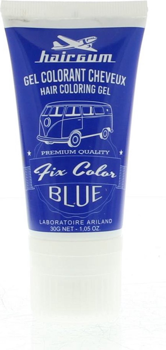 Niet-permanente kleur Hairgum Fix Color Blauw Styling Gel (30 ml)