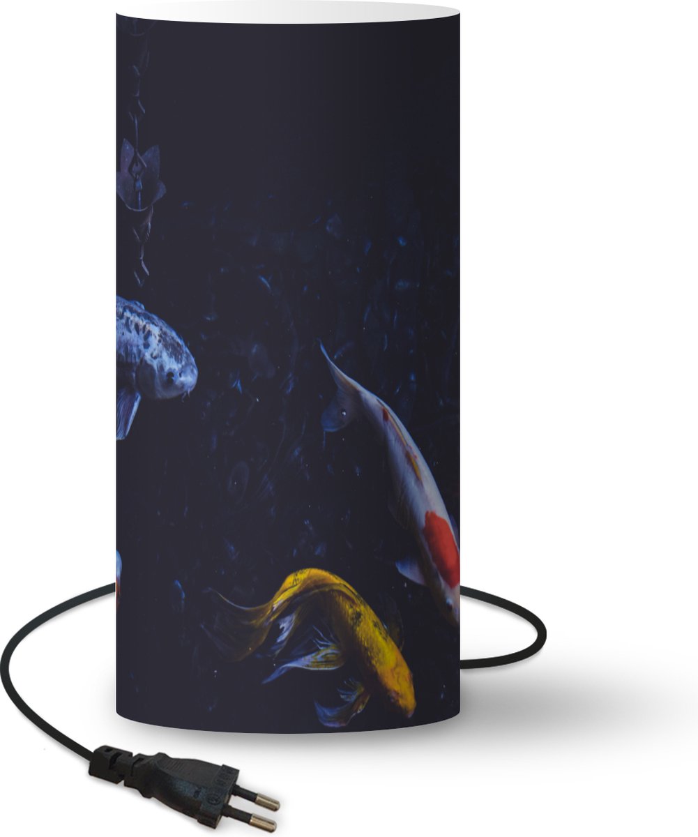 Lamp - Nachtlampje - Tafellamp slaapkamer - Vissen - Karper - Oranje - 54 cm hoog - Ø24.8 cm - Inclusief LED lamp