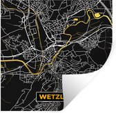 Stickers muraux - Or - Allemagne - Carte - Or - Plan de la ville - Carte - Wetzlar - 80x80 cm - Feuille adhésive