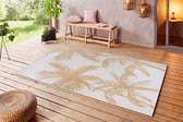 Buitenkleed palm Jaora - grijs/goud 80x150 cm