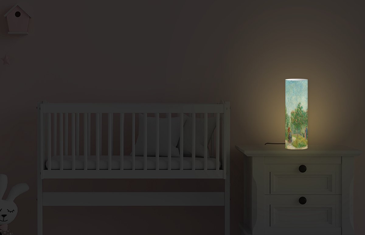 Lamp - Nachtlampje - Tafellamp slaapkamer - Tuin met geliefden - Vincent van Gogh - 50 cm hoog - Ø15.9 cm - Inclusief LED lamp