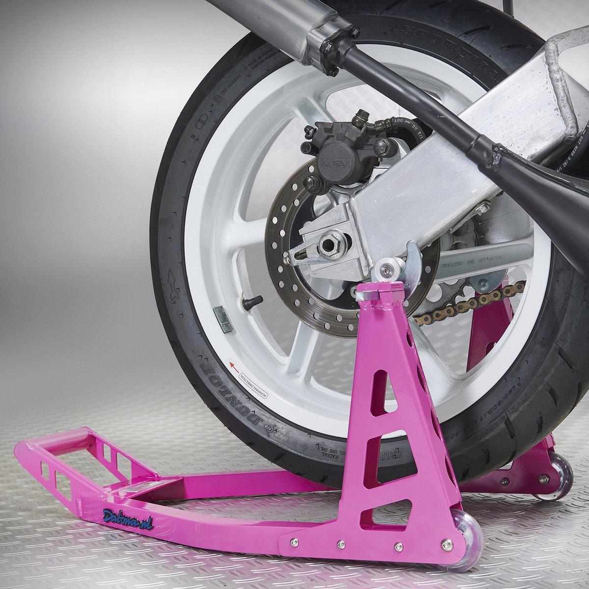 Datona® MotoGP universele roze motor paddockstand achterwiel - Roze