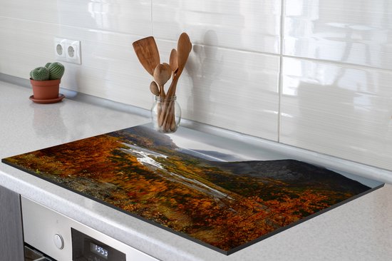 KitchenYeah® Inductie beschermer 81.2x52 cm - Gletsjer met op de achtergrond de Denali in Amerika. - Kookplaataccessoires - Afdekplaat voor kookplaat - Inductiebeschermer - Inductiemat - Inductieplaat mat