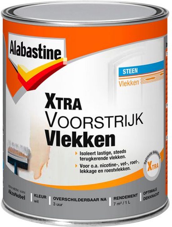 Alabastine Xtra Voorstrijk Vlekken - Wit - 2,5 liter - Alabastine