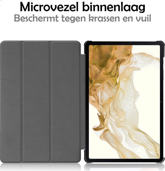 Samsung Tab S8 Ultra Cover Luxe Case Book Case With Cutout S Pen - Samsung Galaxy Tab S8 Ultra Cover 12,4 pouces - Rouge