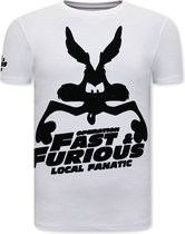 Grappige t shirts Heren - Fast and Furious - Wit