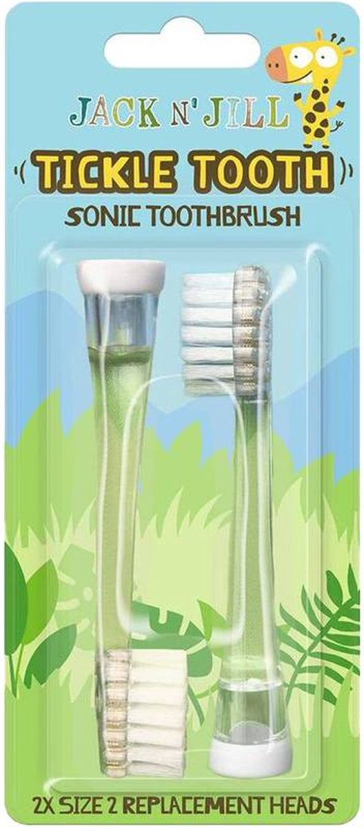 Jack N' Jill organic elektrische tandenborstel 0-3Y opzetstukjes Tickle Tooth