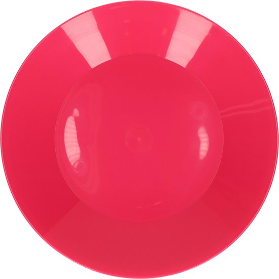 Hega Hogar bordjes - hard kunststof - roze - 26 cm - 10x stuks - ontbijtbord - dinerbord - outdoor servies — afbeelding 2