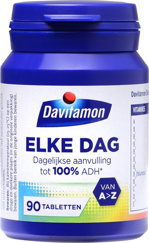 Davitamon Elke Dag - Complete multivitaminen met 22 essentiële vitamines en mineralen- 90  tabletten