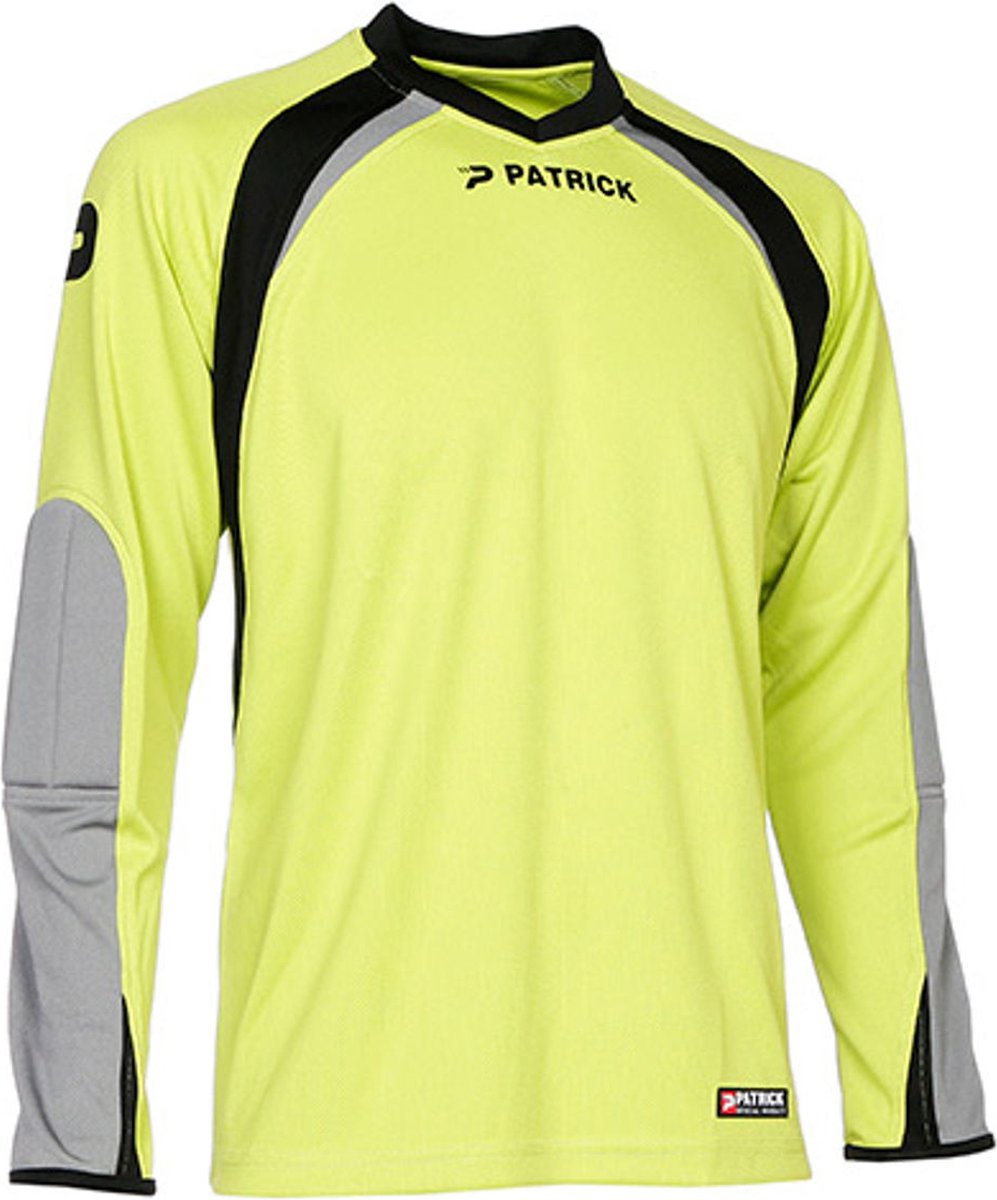Patrick Calpe110 Keepershirt Lange Mouw Heren - Fluogeel / Grijs / Zwart | Maat: XXL