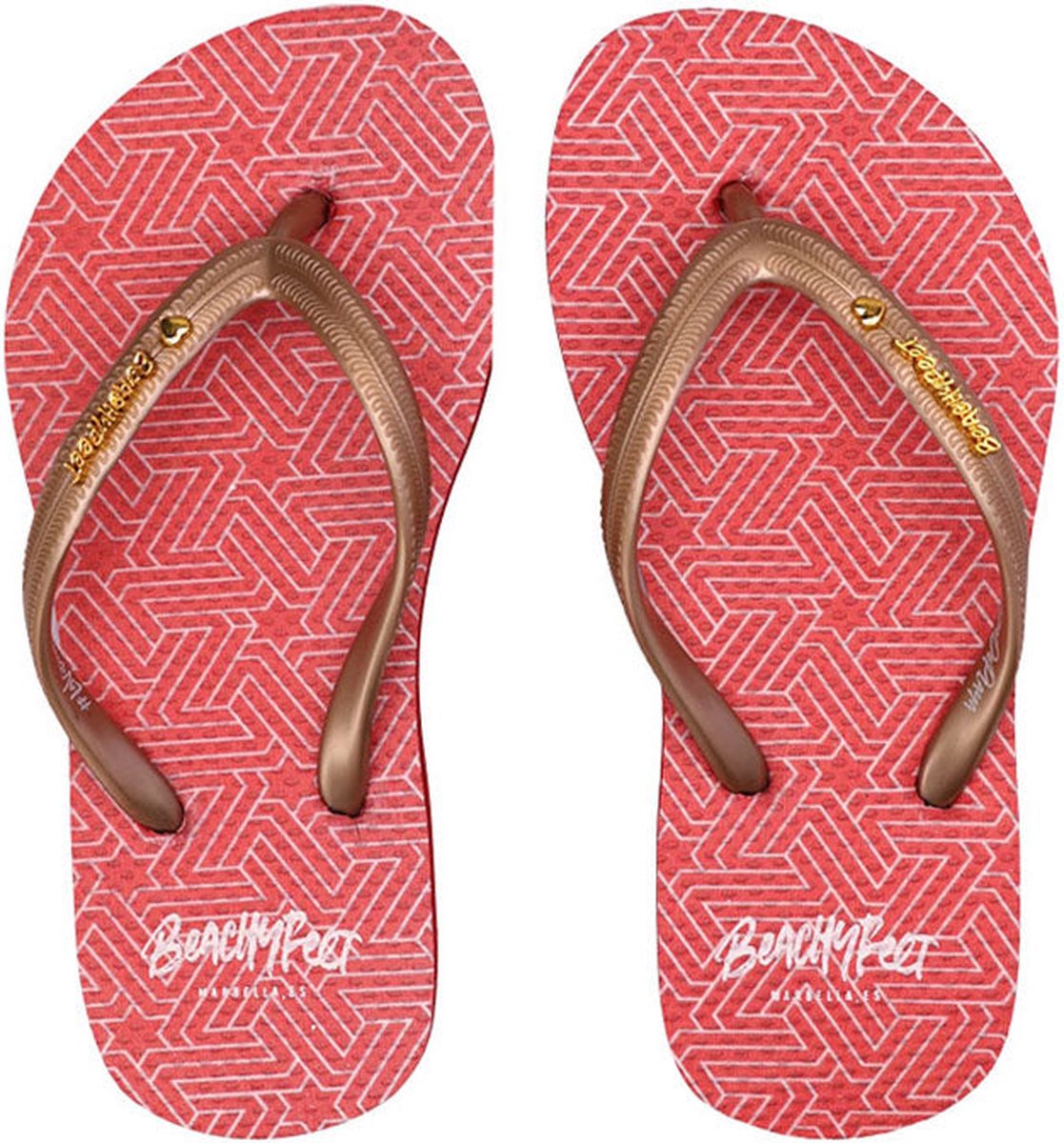 BeachyFeet - Estrellas Rojo - Kids Flip Flops