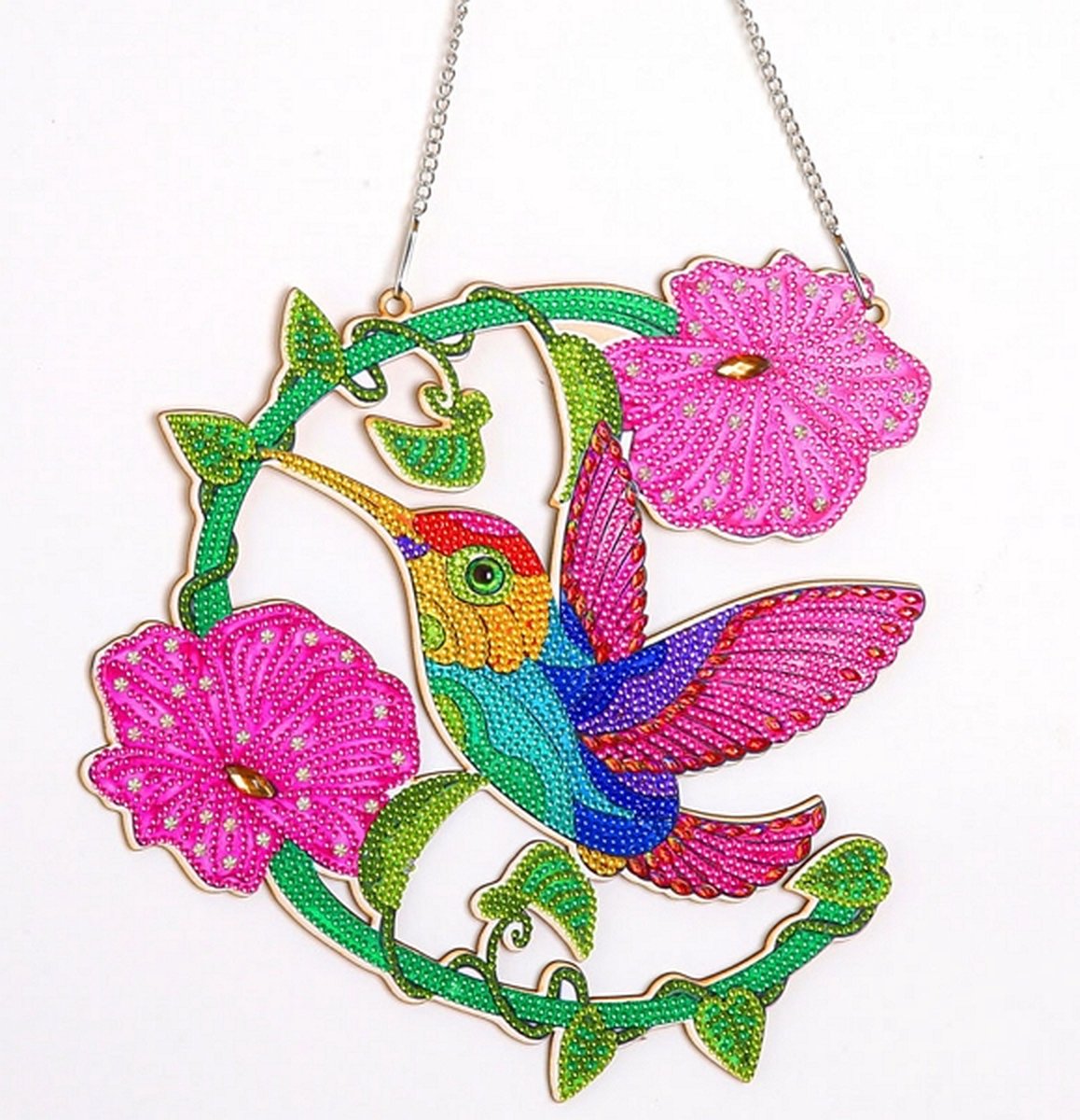 Diamond Painting Houten Krans Kolibri 3036 (30cm)