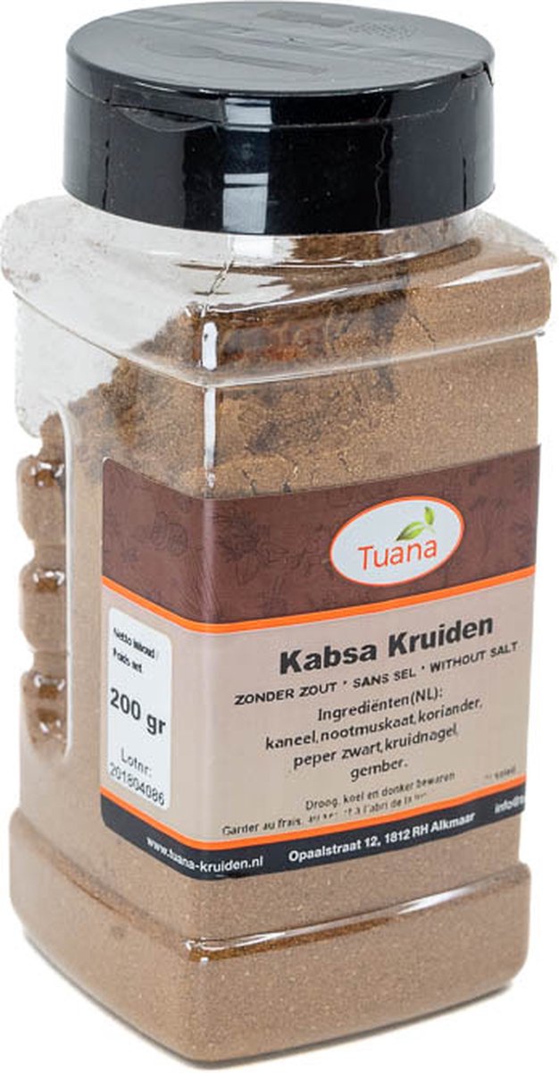 Goedkoopste Tuana Kruiden - Kabsa Kruiden - Strooibus 120 Gram - Kruiden Zonder Zout - MP-K-0001
