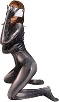 SissyMarket - Bodysuit superheld Zwart - Large - Cosplay - E-girl - Gamer Girl