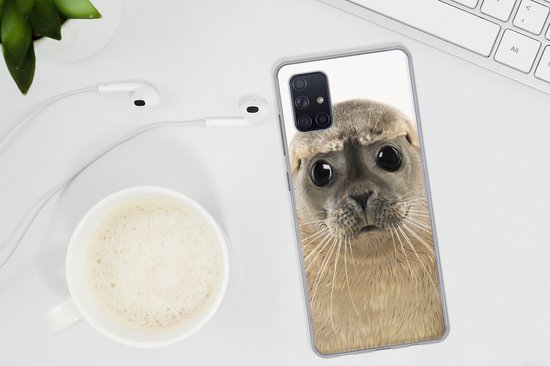 Coque Samsung Galaxy A51 - Chambre de Chambre de bébé - Phoque - Grands yeux - Chambre d'enfant - Coque de téléphone en Siliconen -