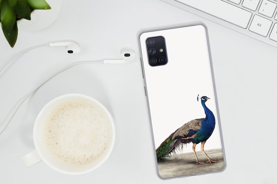 Coque Samsung Galaxy A51 - Paon - Ressorts - Vogel - Enfants - Garçons - Filles - Coque de téléphone en Siliconen