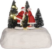 Luville - Kissing Santa à piles - Maisons de Villages de Noël
