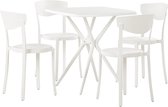 Beliani SERSALE/VIESTE - Set de bistro pour 2 - Wit - Plastique