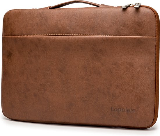Lopoleis® Leren Laptoptas 14 inch – Bruin – Luxe Laptophoes – Laptop sleeve  – Geschikt... | bol