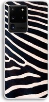 Hoesje geschikt voor Samsung Galaxy S20 Ultra hoesje - Zebra - Soft Cover Telefoonhoesje - Bescherming aan alle Kanten en Schermrand