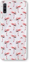 Case Company® - Hoesje geschikt voor Samsung Galaxy A70 hoesje - Flamingo - Soft Cover Telefoonhoesje - Bescherming aan alle Kanten en Schermrand