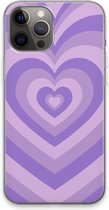Case Company® - Hoesje geschikt voor iPhone 13 Pro Max hoesje - Hart Paars - Soft Cover Telefoonhoesje - Bescherming aan alle Kanten en Schermrand