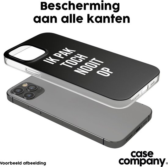 Case Company® - Hoesje geschikt voor iPhone XS hoesje - Ik pak nooit op - Zwart - Soft Cover Telefoonhoesje - Bescherming aan alle Kanten en Schermrand