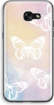 Case Company® - Hoesje geschikt voor Samsung Galaxy A5 (2017) hoesje - White butterfly - Soft Cover Telefoonhoesje - Bescherming aan alle Kanten en Schermrand