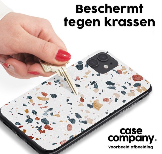 Case Company® - Coque Xiaomi Mi 11 Lite avec Cordon - Terrazzo N°4 - Protection de Téléphone avec Cordon Zwart - Protection des Bords de l'Ecran sur Tous les Côtés et au-dessus de l'Ecran