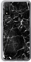 Case Company® - Hoesje geschikt voor Huawei P Smart (2020) hoesje - Zwart Marmer - Soft Cover Telefoonhoesje - Bescherming aan alle Kanten en Schermrand