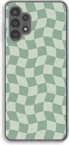 Case Company® - Hoesje geschikt voor Samsung Galaxy A13 4G hoesje - Grid Groen - Soft Cover Telefoonhoesje - Bescherming aan alle Kanten en Schermrand