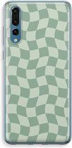 Case Company® - Hoesje geschikt voor Huawei P20 Pro hoesje - Grid Groen - Soft Cover Telefoonhoesje - Bescherming aan alle Kanten en Schermrand