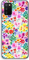 Case Company® - Hoesje geschikt voor Samsung Galaxy A03S hoesje - Little Flowers - Soft Cover Telefoonhoesje - Bescherming aan alle Kanten en Schermrand