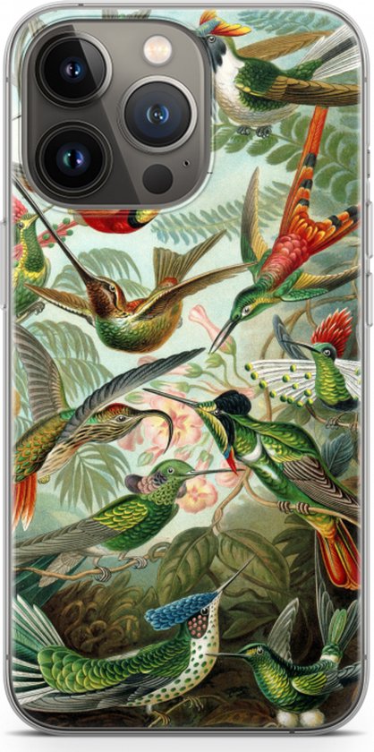 Case Company® - Hoesje geschikt voor iPhone 13 Pro hoesje - Haeckel Trochilidae - Soft Cover Telefoonhoesje - Bescherming aan alle Kanten en Schermrand