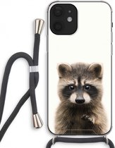Case Company® - Hoesje met koord geschikt voor iPhone 12 hoesje met Koord - Rocco - Telefoonhoesje met Zwart Koord - Extra Bescherming aan alle Kanten en Over de Schermrand