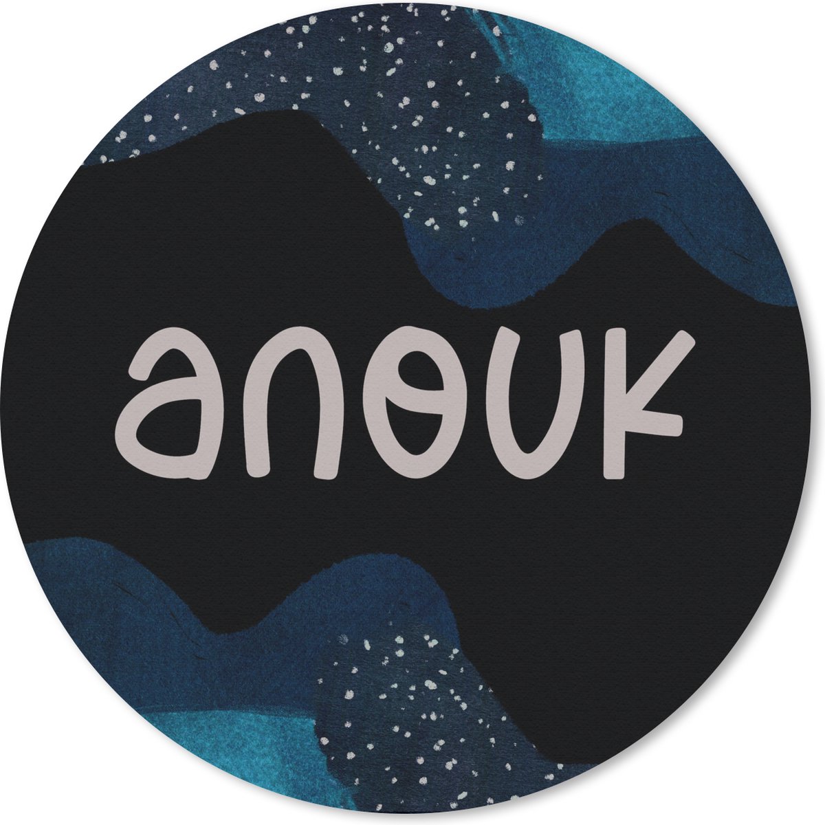 Muismat rond 30x30 cm - Mousepad Anouk - Pastel - Meisje - Ronde muismatten